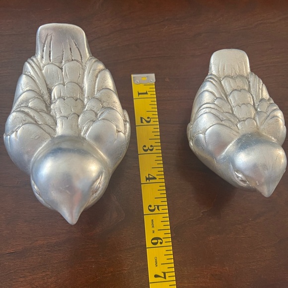 Pottery Barn Kids- silver leaf decorative bird curios. - Picture 5 of 9